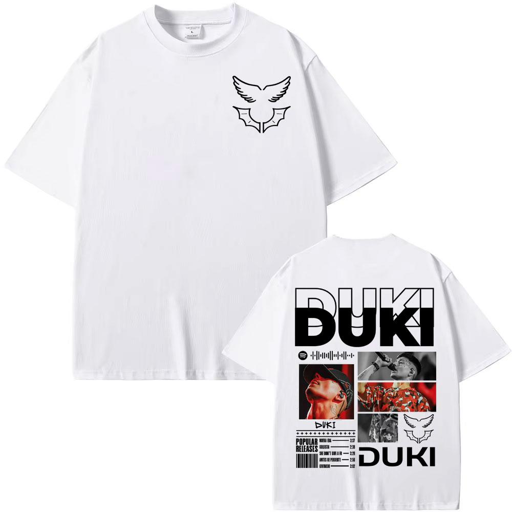 Duki Ameri World Tour Graphic Tshirt 2025 Mens Summer Shortsleeved Cotton Retro Loose Casual Hiphop Tshirt Y2k