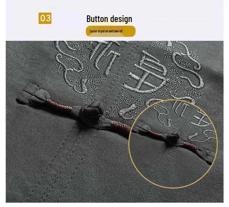 Men's Chinese Style Summer Short-Sleeve Tang Suit