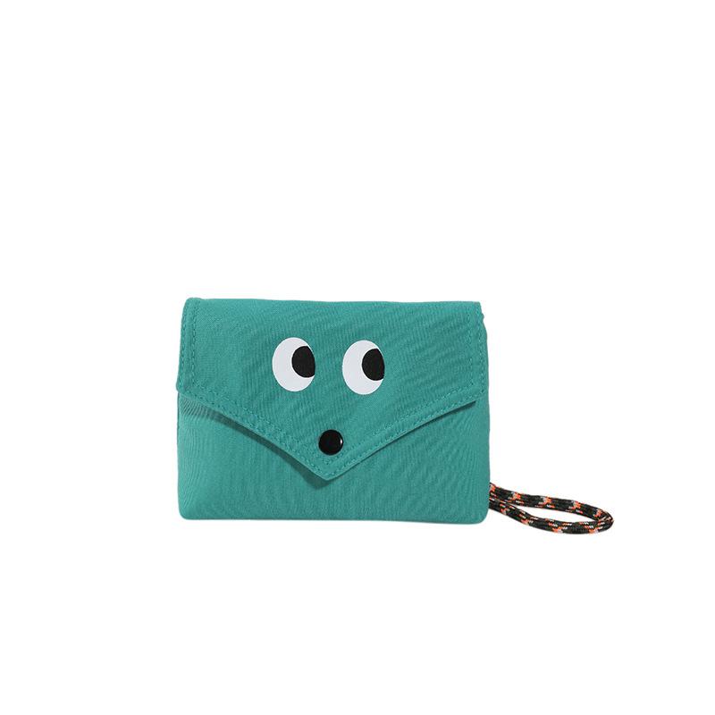 Cartoon Small Bag 2025 New Mori Soft Girl Cute Big Eyes Funny Shoulder Crossbody Canvas Small Square Bag Tide