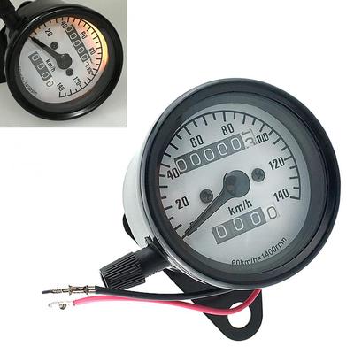 perfk Universal Motorcycle Waterproof Temperature Gauge /& Clock Time Gauge Black