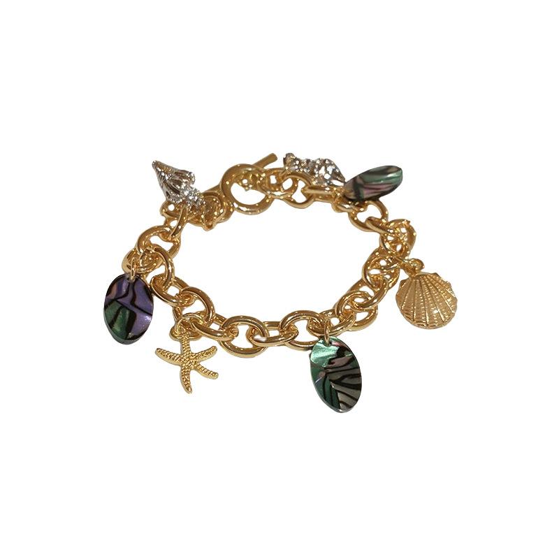 GemChic Women's Retro Alloy Conch Starfish Pendant Chain Bracelet Classical Ethnic Birthday Christmas Jewelry Gift