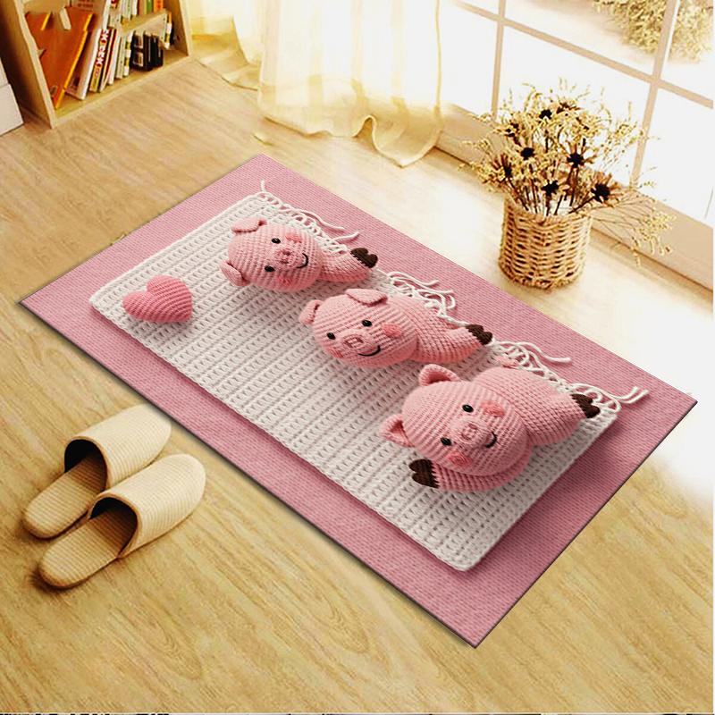 2025 New Cute pink pig Carpet Rug for Living Room Bedroom Home Sofa Decoration,Kids play Non-slip Floor Mat