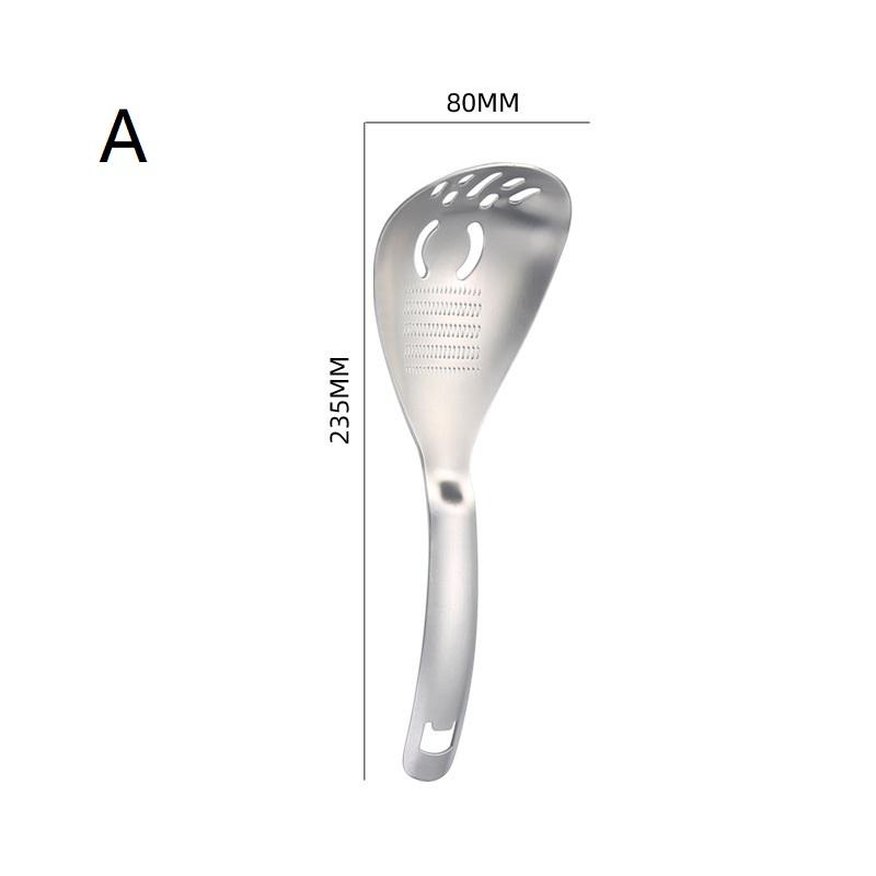 Stainless Steel Multifunctional Kitchen Utensil - Cooking Spoon Grater Grinder for Garlic Ginger Vegetables - Kitchen Supplies