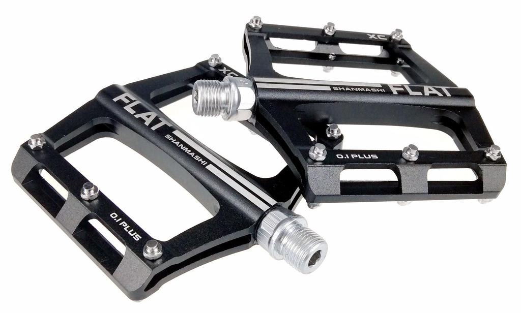 UPANBIKE Mountain Bike Bearing Pedals with 9/16" Spindle, Aluminum Alloy, Flat Platform for BMX, MTB, and Road Bicycles (Pink)