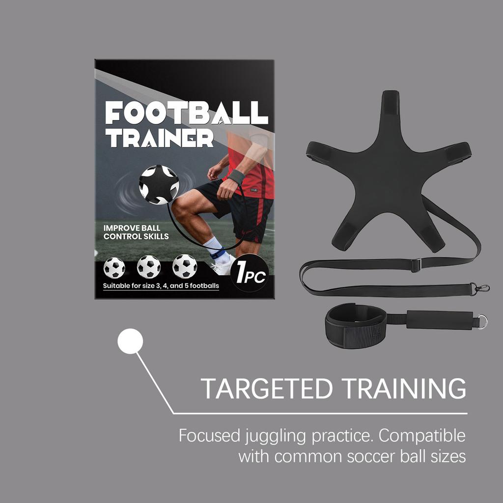 2PCS Foot Trainer, Soccer Juggling Trainer, Wrist Strap Auto Foot Training Tool, Improve Control Skills