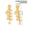 SHIXIN Elegante Runde Quasten-Hängeohrringe für Damen Vintage Goldfarbe Geometrischer Anhänger Ohrringe Party Schmuck Damen Geschenk