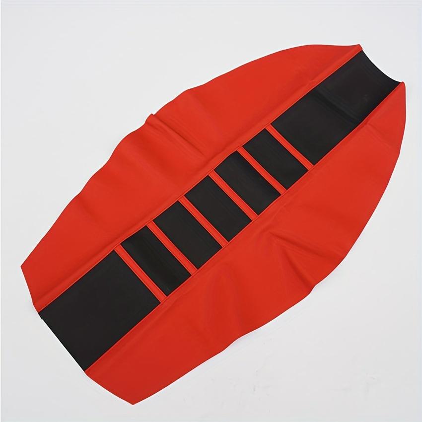Non-Slip PU Leather Motocross Seat Cushion with Red Stripes for HONDA CRF YZF EXC SXF 125 150 Comfortable Rubber Cover for Enhanced Riding Experience