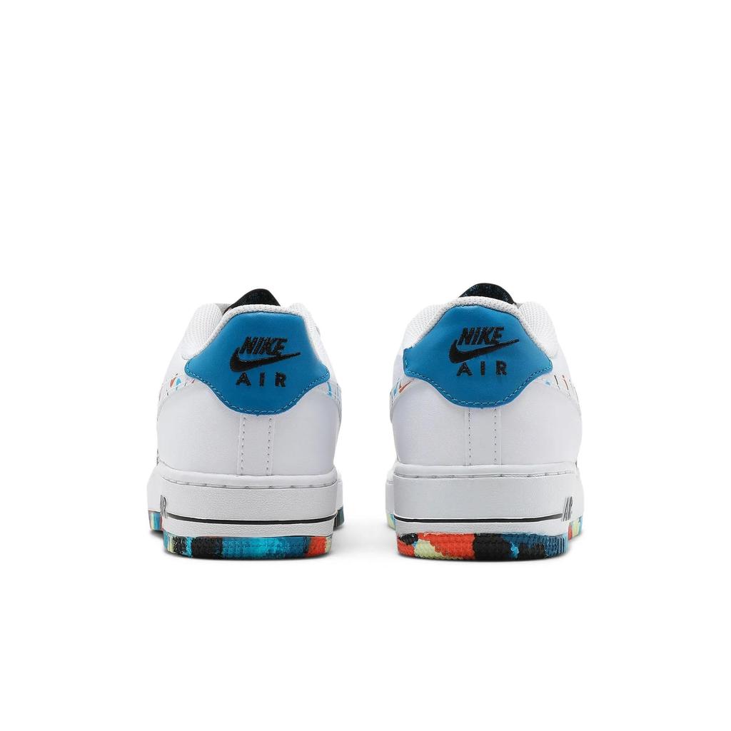 Nike Air Force 1 LV8 для школьников 'Swoosh Pack' (унисекс) Белый / Имперский синий / Черный / Разноцветные детские кеды для скейтбординга DM7597 100