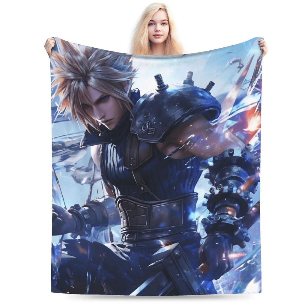 F-Final Fantasys  Warm Soft Blanket  Children Plush Throw Blanket Street Trend Couch Chair Flannel Bedspread Sofa Bed Cover