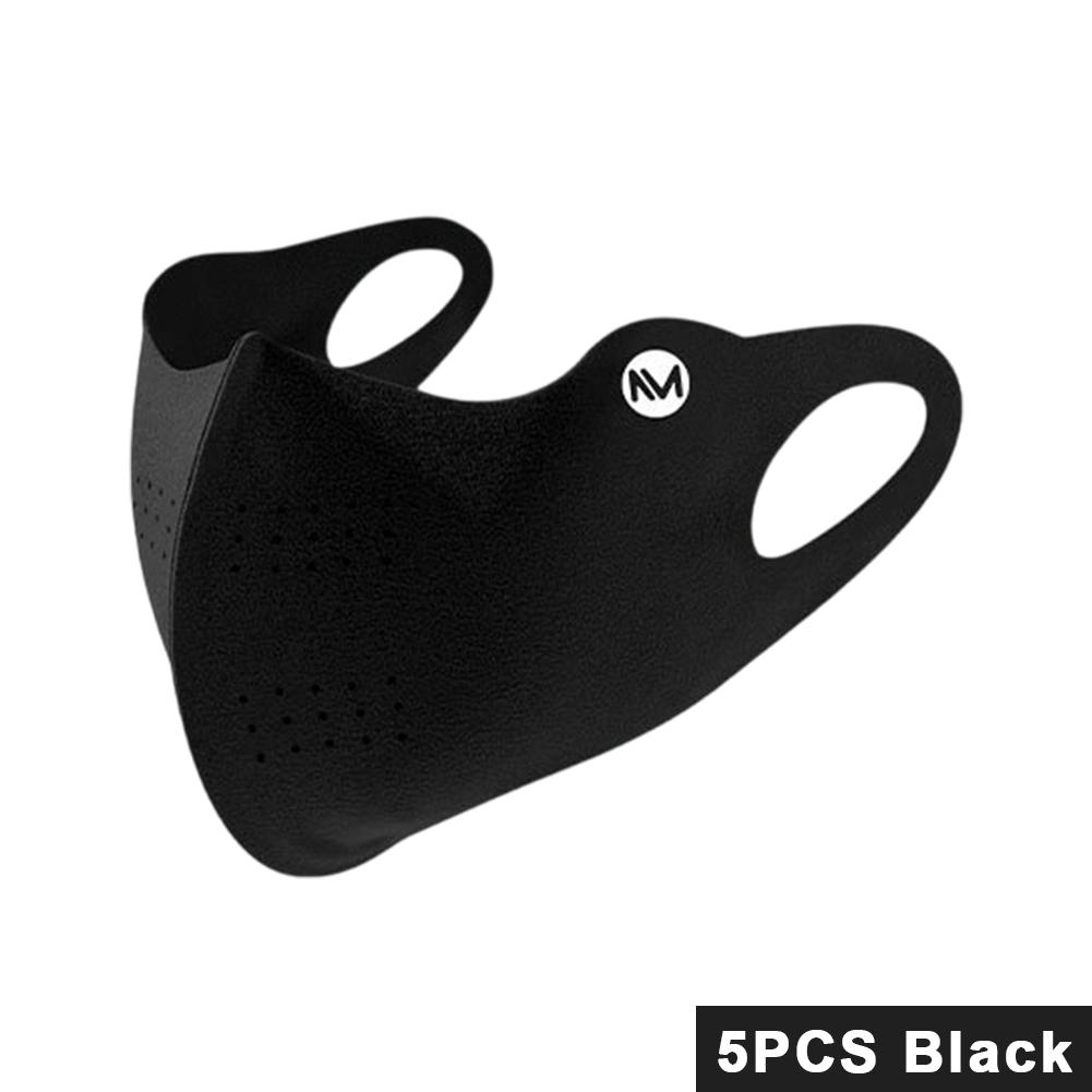 5PCS Windproof Coldproof Cycling Face Mask Double-Sided Modal Fleece 3D Eye Protection Face Guard for Autumn Winter Outdoor Sports чёрный
