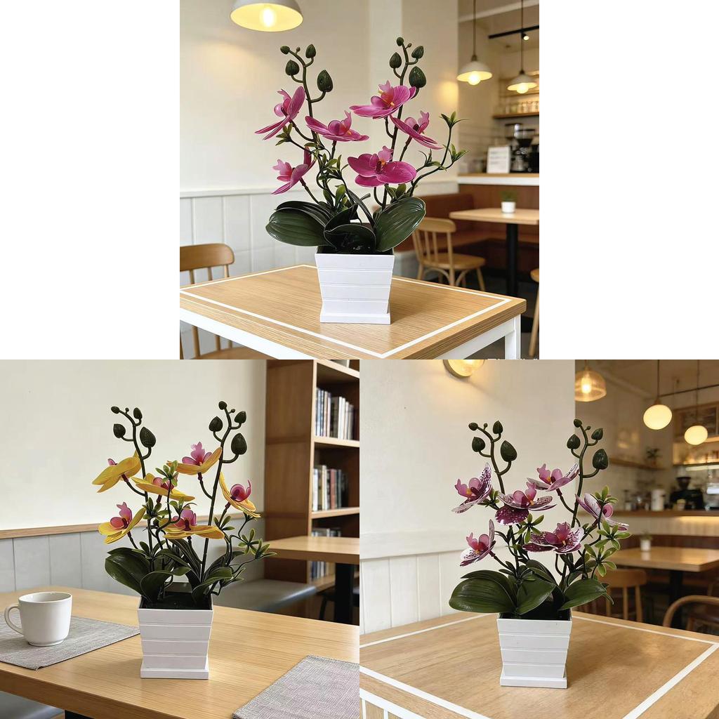 Butterfly Orchid Artificial Plant With Plastic Pot For Home Decor And Events