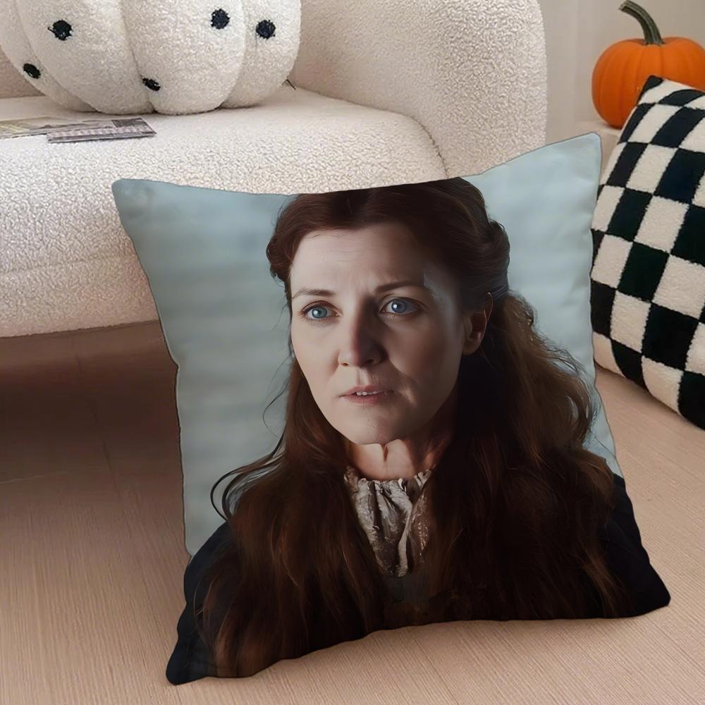 CCatelyn StarkElegant Velvet Cushion Cover Throw Pillow Cover Hidden Button Durable Polyester Chair Cushion