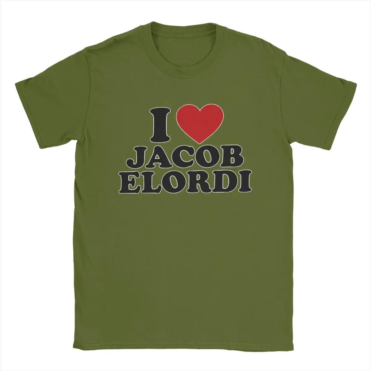

Men T-Shirt I Love Jacob Elordi Vintage Cotton Tees Short Sleeve T Shirt O Neck Tops Plus Size 4XL