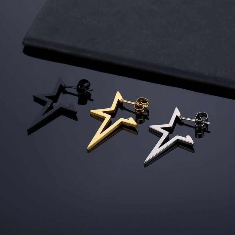1 para wisiorków w kształcie gwiazdek Wiszące kolczyki Geometryczne kolczyki w kształcie gwiazdek