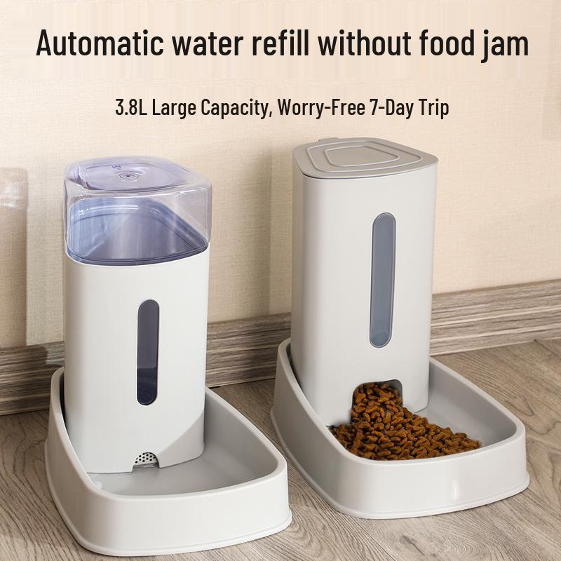 Automatic Pet Feeder & Water Dispenser for Cats & Dogs - Large Capacity Bowl
