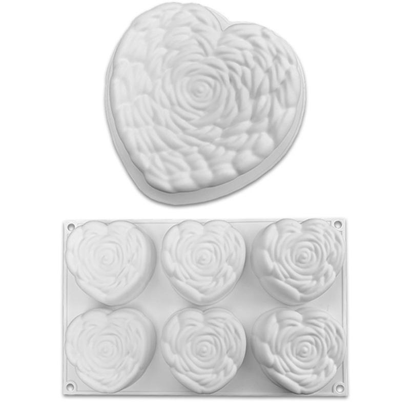 Silicone Chocolate Mold Rose Shaped Chocolate Candy Molds Baking Gadget Non-stick Silicone Material for Kitchen Baking
