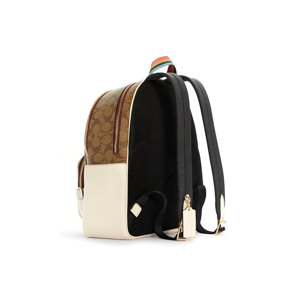 New COACH Snoopy Collaboration Court Artificial Leather Backpack Large Women's Khaki & White C4115-IMLOT