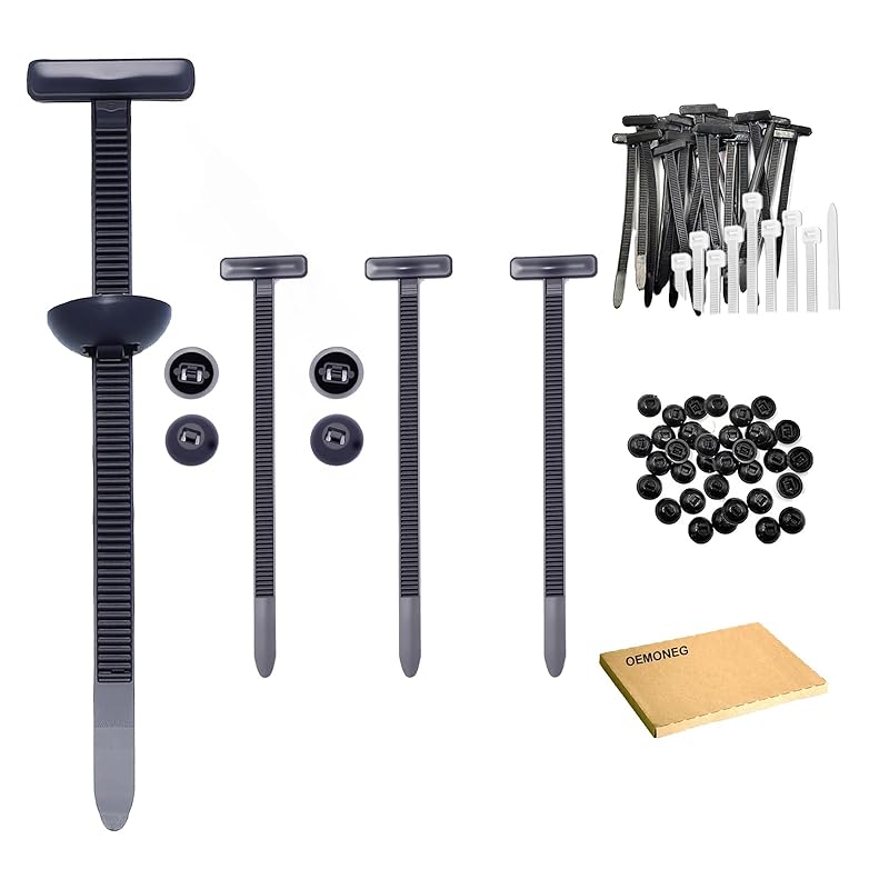 200 Pcs Mixed Auto Car Nylon License Plate Screw Erts Nylon Grommet Nut Assortment For Automotive Body Bumper Fender Liner Grille Headlamp License Cable Zip Ties - 60PCS