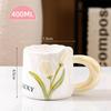 Hand-painted Pearlescent Glaze High-value Mug Household Tulip Ceramic Cup Water Cup Light Luxury Gift Cup
