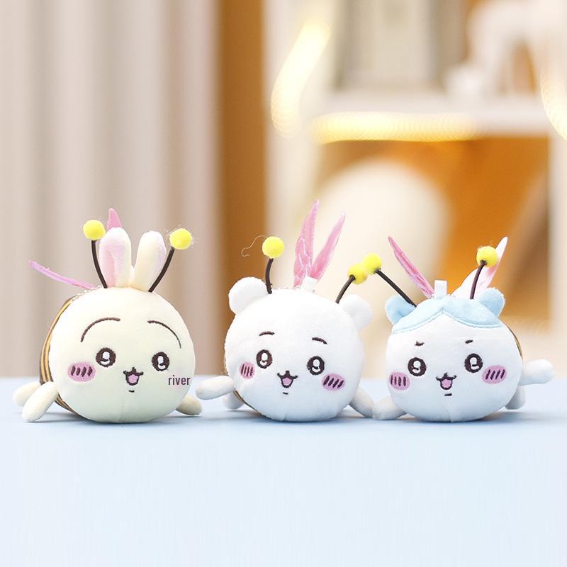 

Маленький плюшевый кролик Хачи, игрушка-пчелка, кукла, шарм, брелок 12 cm