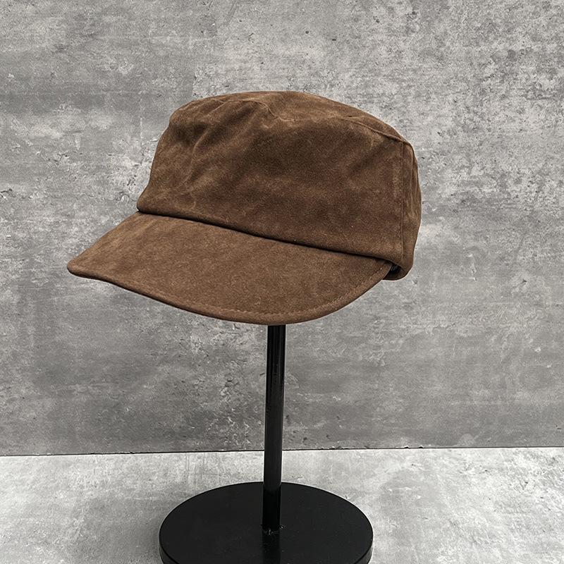 Japanese Retro Equestrian Hat Suede Duck Tongue Beret Women'S Casual Versatile Spring And Autumn Octagonal Hat Shows Small Face