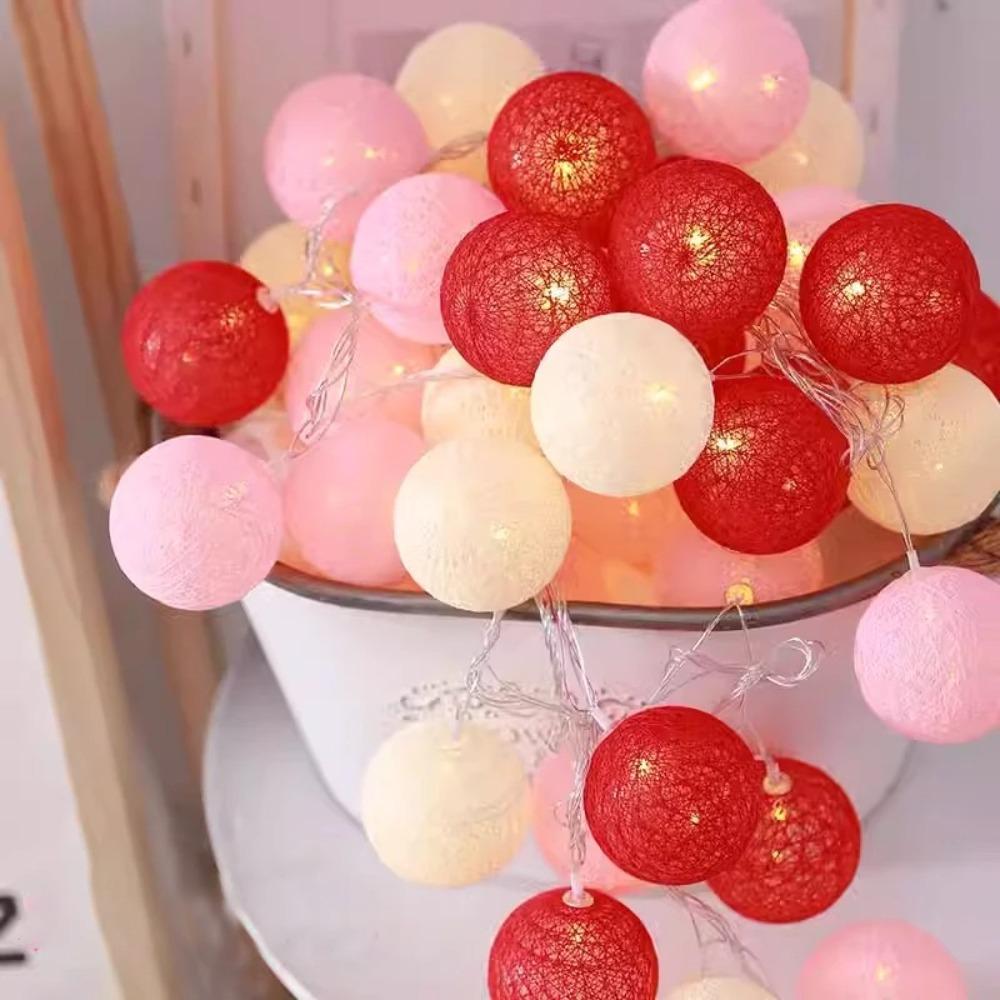 10/20 LED LED Baumwollkugel Lichterkette Wasserdichte Baumwollkugel Lampe Weihnachten Ostern Außenbereich