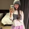 2026 Korean Style Spring T-shirt & Knit Camisole Two-Piece Women's Set