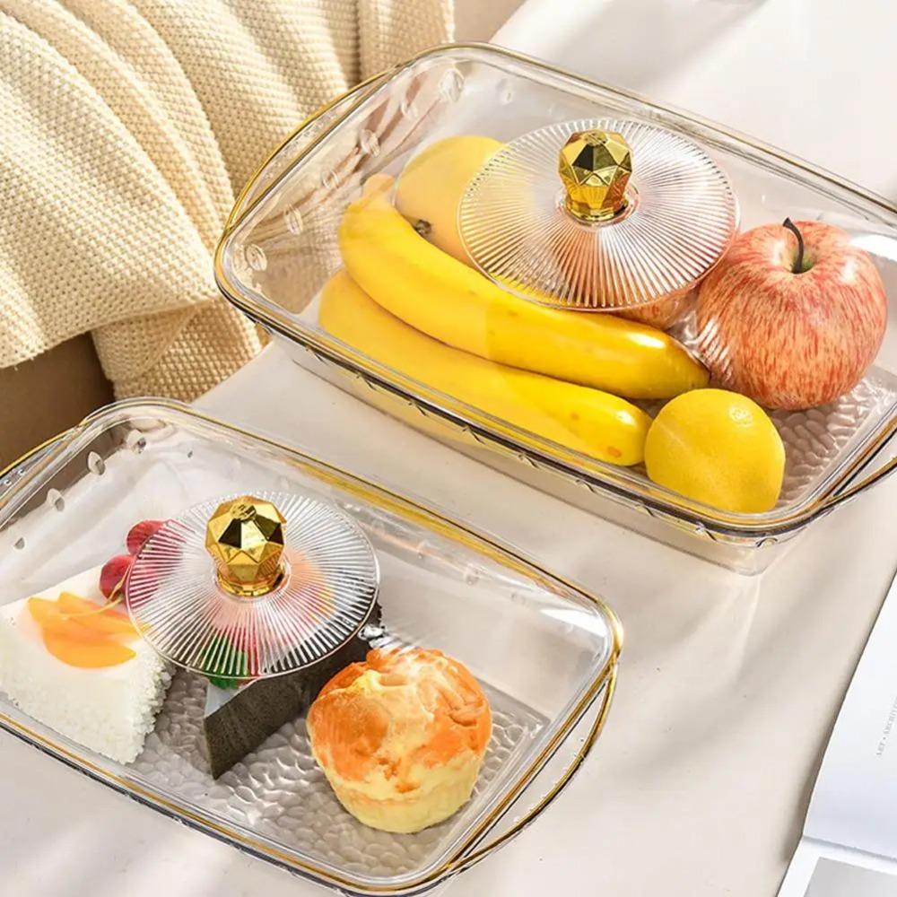 Transparent Fruit Snacks Plate Nordic Dessert Plate Cookies Jar Serving Platter  Home