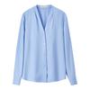 Women's V-Neck Chiffon Long Sleeve Blouse