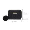 Portafoglio Piccolo da Donna in Pelle Porta Carte di Credito Portamonete Bifold con Pompon Portafoglio da Donna Porta Carte di Credito Portafoglio a Busta