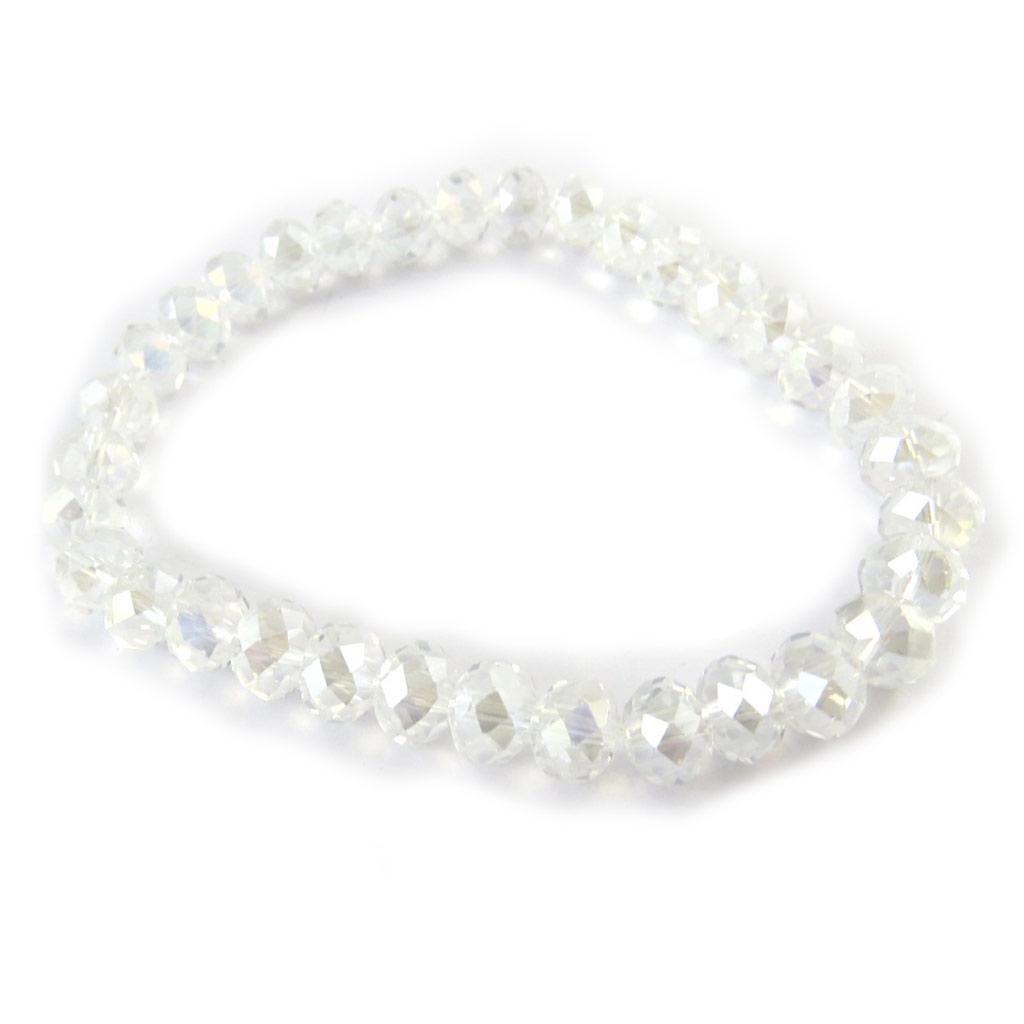 Les Trésors De Lily [N9204] - Bracelet Créateur 'Sissi' blanc - 8 mm