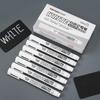 3pcs Smooth Writing White Permanent Paint Pen Waterproof Oily Marker Pen  Drawing Marking