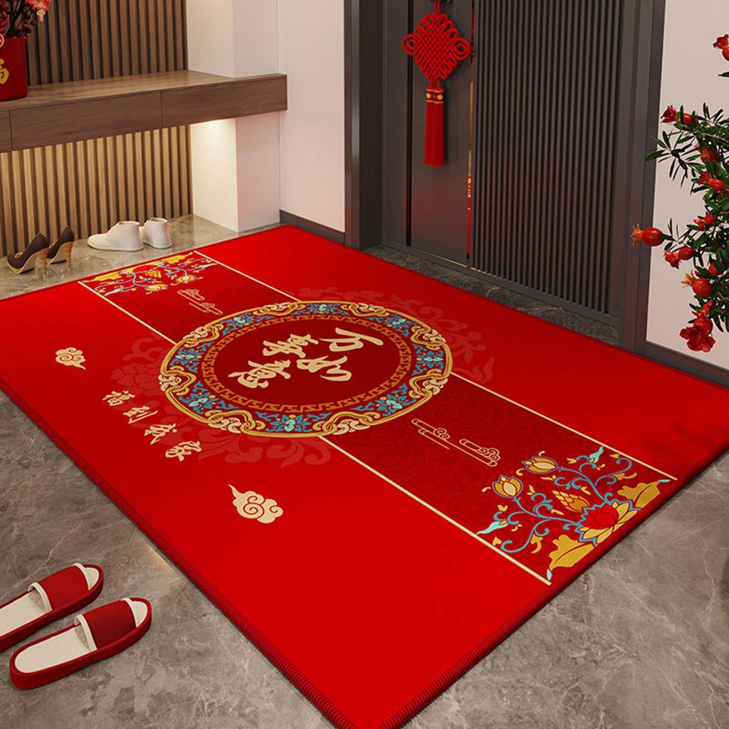 New Chinese Crystal Velvet Door Floor Mat, Entrance Door Mat Is Easy To Take Care Of, Door Mat, Household Indoor WearResistant Foot Mat