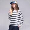 Women's Retro Striped Long-Sleeve Casual T-Shirt