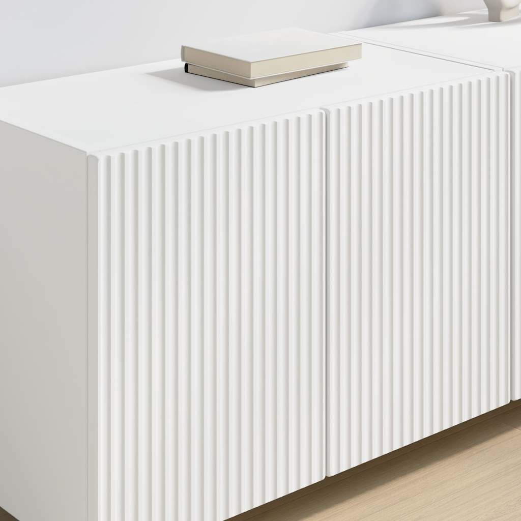 Wall Mounted TV Cabinet Set (2 pcs) White 59.5 x 31 x 40 cm Particleboard
