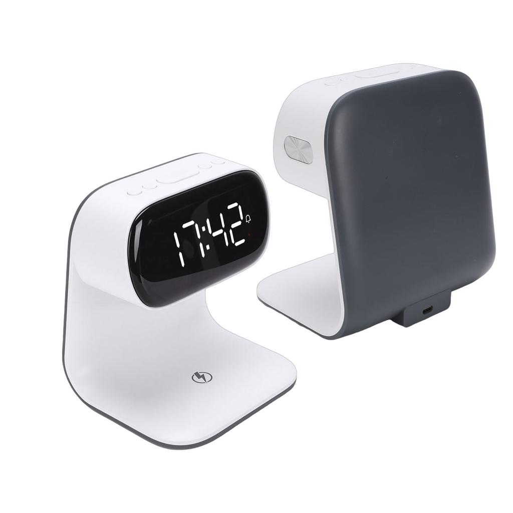 Digital Alarm Clock with Wireless Fast Charging Station 15W Touch Smart Lamp 3 Colors Nightlight for Living Room Bedside