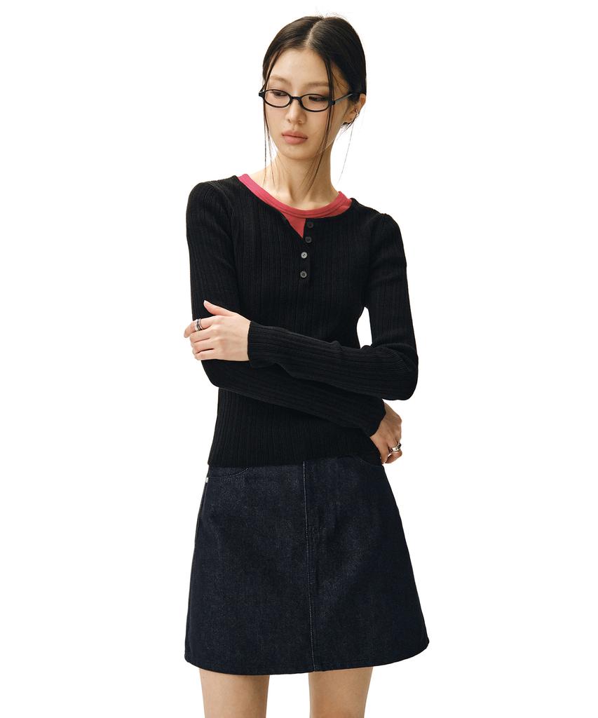 Deketeuumeon Signature Mini Skirt Dcsk001Cpindigo