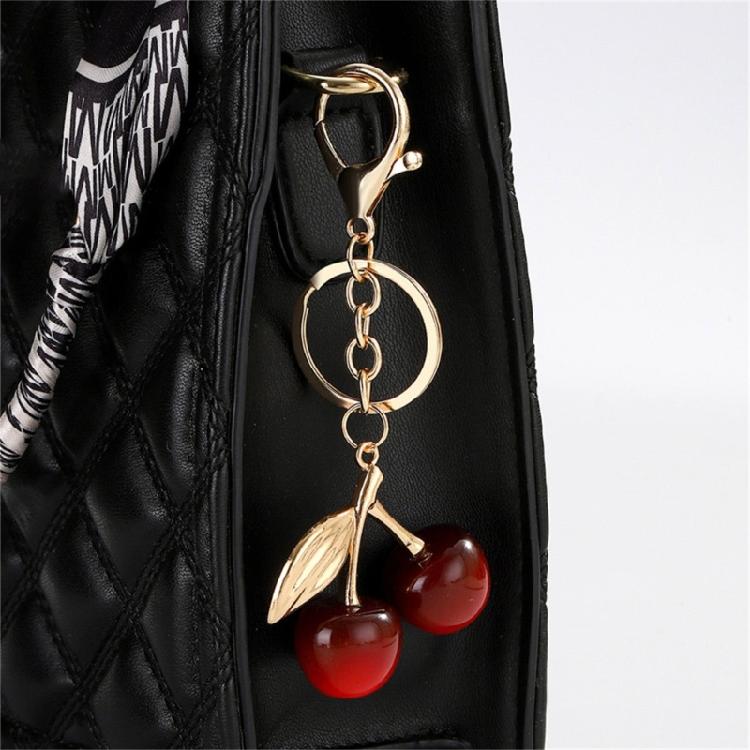 Fashionable Cherrys Sturdy Resin Charm Pendant Elegant Keychain Charm Accessory for Styles Expression Daily Use