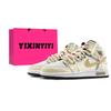 Air Jordan 1 Mid Top Vintage Basketball Shoes GS Pink Yellow DQ8423-103(Team16-BOX)