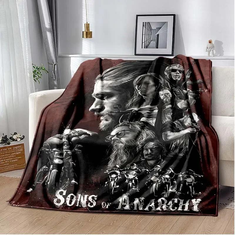 Jax Teller SONS OF ANARCHY Charlie Hunnam Throw Blanket Shawl Cloak Bedroom Living Room Sofa Couverture Chaude Manta Caliente