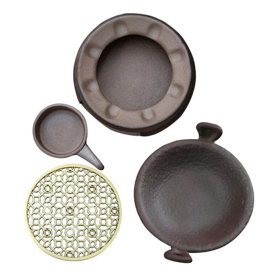 Keramischer Teewärmer Aromatherapie Kerzendiffusor zum Erwärmen von Teekannen Heim Büro Meditationsdekor Retro-Stil Atmosphärenverstärker