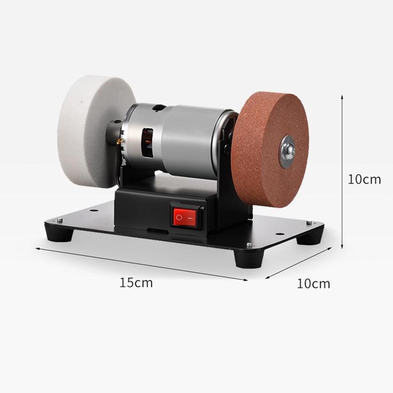 Electric Small Sander with 2 Wheels Electric Bench Grinder Sanding Machine 7 Adjustable Speed for Metal/Jewelry/Knives/Wood