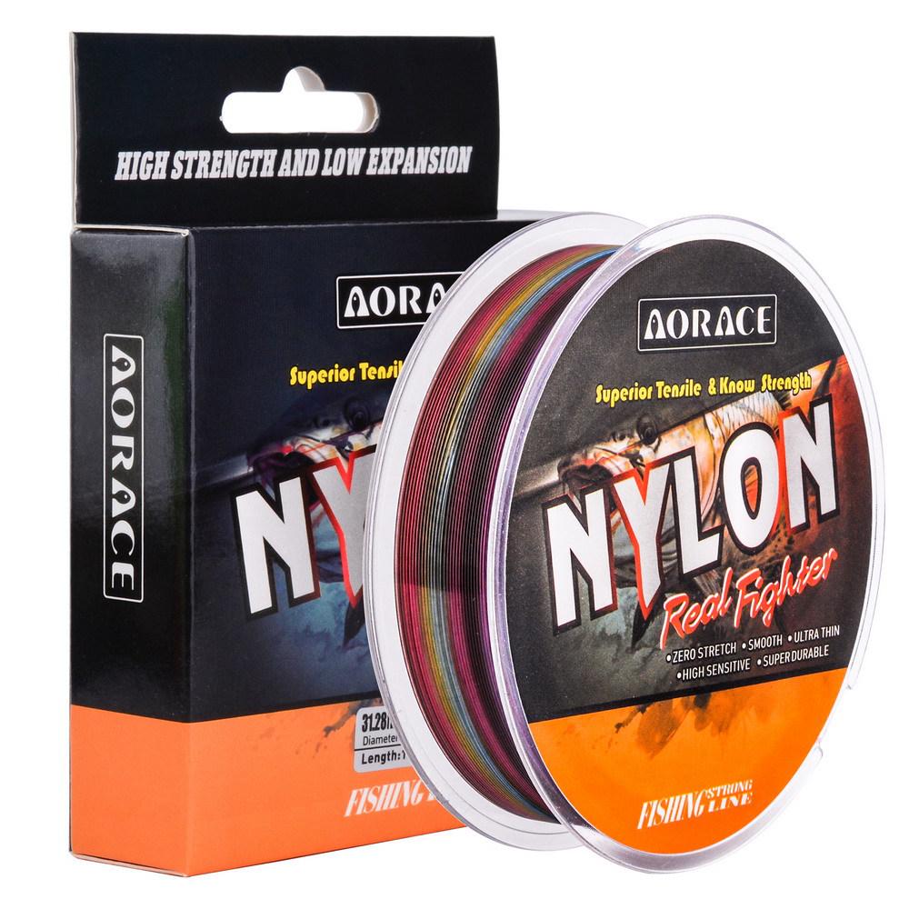 

100/300/500м Стійка до стирання кольорова нейлонова волосінь для риболовлі з високою міцністю на розрив та прозорим клеєм 3.5#