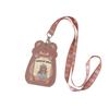 Shape Hollow Transparent Card Holder Girl's Neck Hanging Bus Card ID Card Holder Student Campus Card Holder