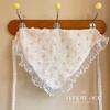 2026 Pastoral Style Lace Triangle Scarf Headband - Sweet Temperament Retro Plaid Ribbon Accessory.