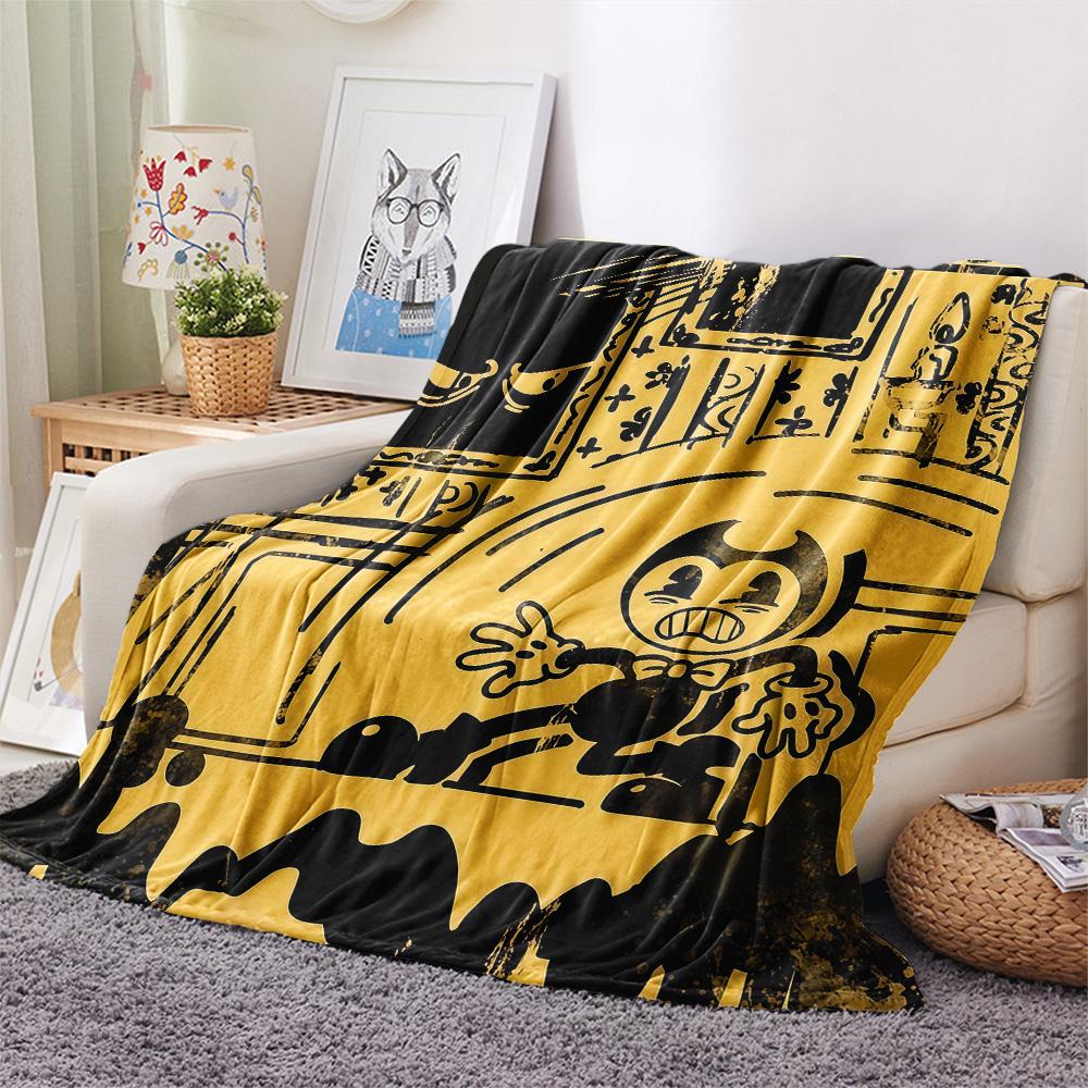 Bendy and the Ink Machine Flannel Blanket, High Quality Comfortable for All Seasons, Home Decor, Warmth and Comfort