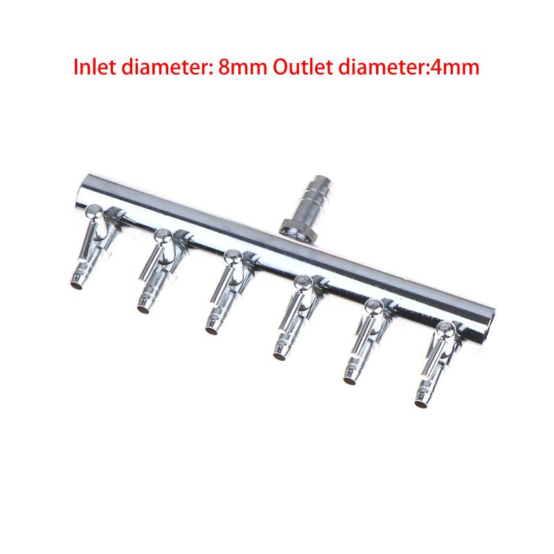 Distribuitor Splitter Flux Aer din Oțel Inoxidabil 8MM Valve Pompă 4/6/10 Căi Control Flux Ridicat pentru Seră Acvarii