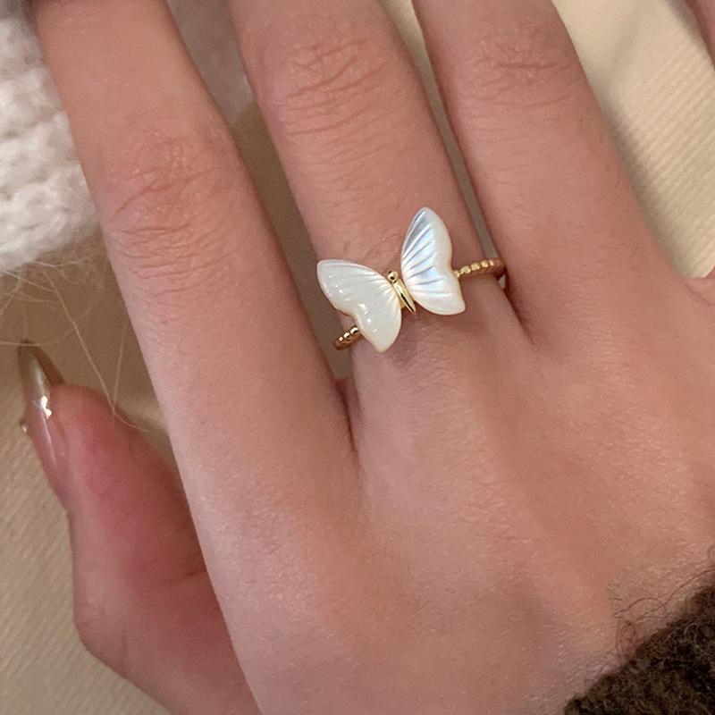 Niche Design Sense Bow Ring Women'S Light Luxury Elegant Gentle Temperament Simple And Versatile Fashion Ring Ring