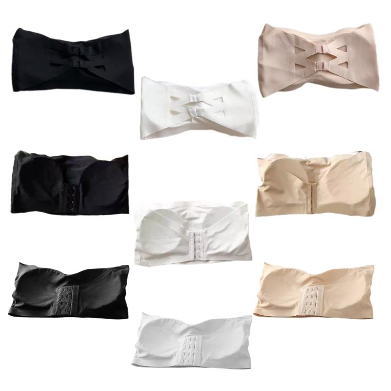 Strapless Bralettes for Women Nonslip Bandeau Bra Seamless Wireless Strapless Bra Padded Tube Top Bras