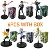 Hunter X Hunter 6PCS Anime Action Figure Set Gon Killua Kurapika Hisoka Chrollo Illumi PVC Collectible Model Toys Gifts In Stock